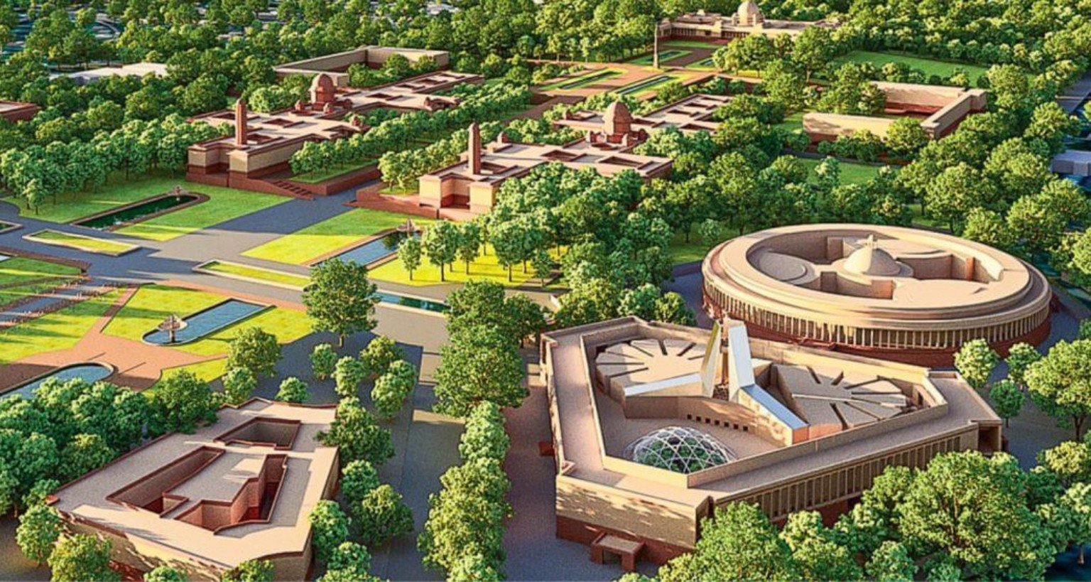 Kartavya Bhavan complex aerial view